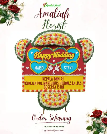 Papan Bunga Pernikahan Bungatan